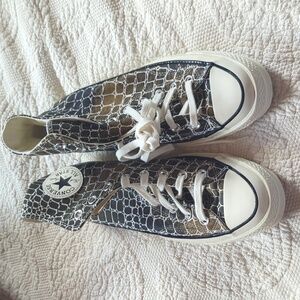 Converse All Star Brown Snake Print High Top 7.5M/9.5W